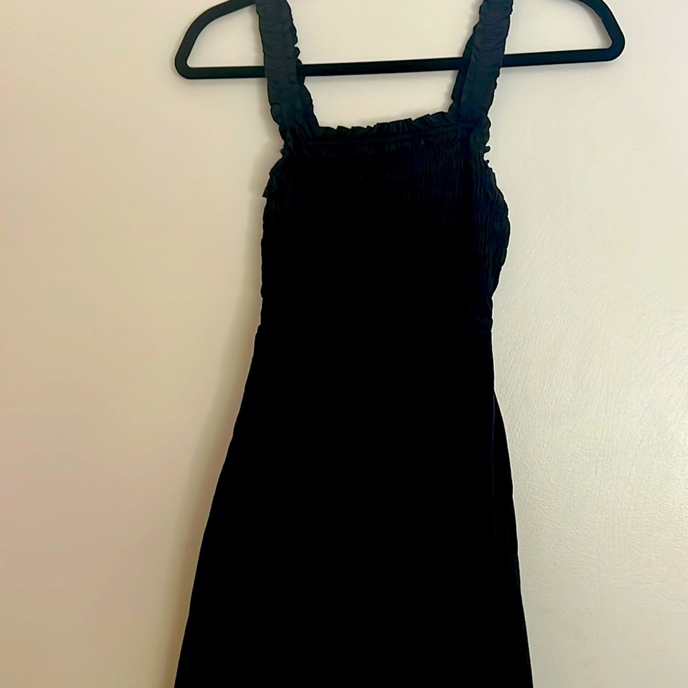 Gap brand sheered elasticized bodice midi dress xs